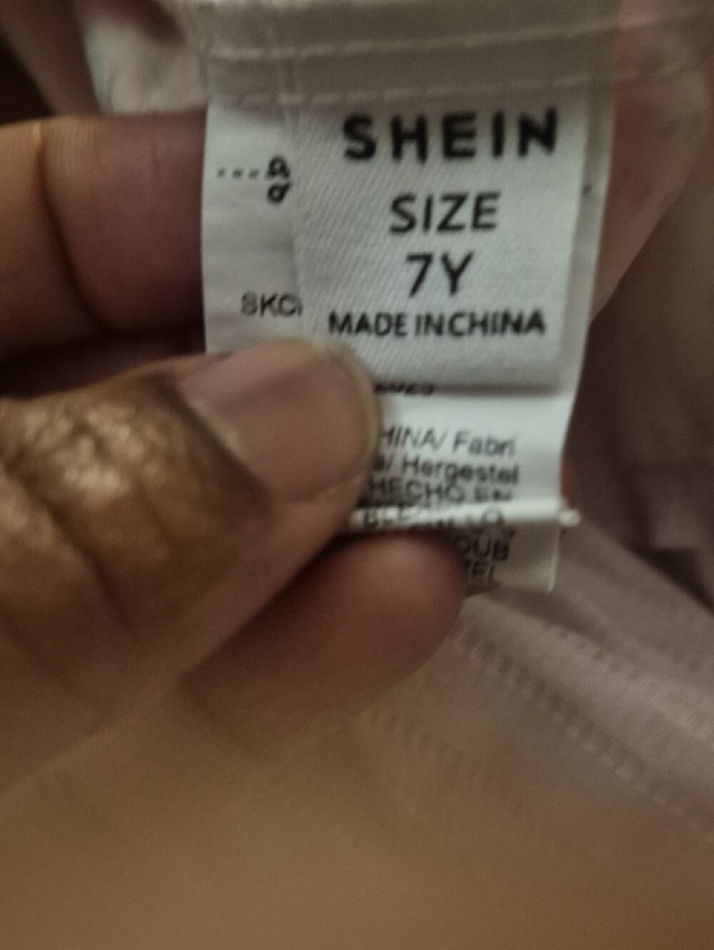 SHEIN Peach Pink Floral Smocked Tiered Sundress for Kids - Picture 3 of 3